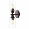 JONATHAN Y Jules Edison 16.5" 2-Light Seeded Glass LED Vanity, Oil Rubbed Bronze