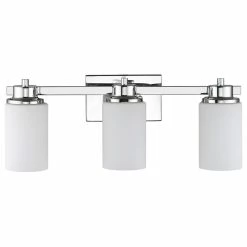 CHLOE Lighting, Inc. Scarlett 3-Light Chrome Finish Bath Vanity-Light Etched White Glass 22" -home bar shop 905173a80ae238ac 1888 w800 h800 b1 p0
