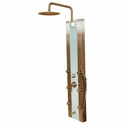 Pulse 1039W-BN Tropicana Single Function ShowerSpa Tough Glass Shower Panel
