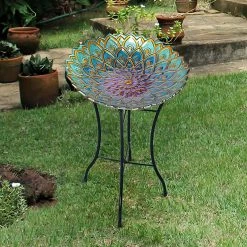 Versanora Outdoor Patio Flower Glass Bird Bath Birdbath 7 Versanora Outdoor Patio Flower Glass Bird Bath Birdbath -home bar shop 91a159d00111ed37 0752 w800 h800 b0 p0