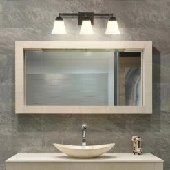 JONATHAN Y Staunton 1-Light Iron/Glass Modern LED Vanity Light, Oil Rubbed Bronze, 3-Light -home bar shop 91b163e403c9c644 0295 w800 h800 b0 p0