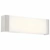 Access Lighting Origin, Vanity, Brushed Steel, Frosted Glass, 16"