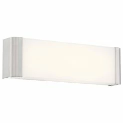 Access Lighting Origin, Vanity, Brushed Steel, Frosted Glass, 16"