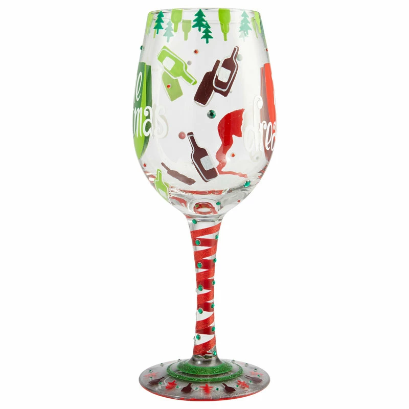 American Glassware "Dreaming Of Wine Christmas" Wine Glass By Lolita 3 American Glassware "Dreaming Of Wine Christmas" Wine Glass By Lolita - Image 3