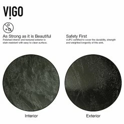 VIGO Gray Onyx Glass Vessel Sink And Linus Faucet Set, A Chrome Finish -home bar shop 95e16f6d0f5a1bcf 0056 w800 h800 b1 p0