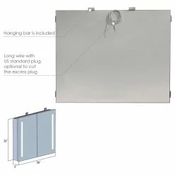 Altair Catola 36" Clear Glass Surface-Mount/Recessed LED Mirror Medicine Cabinet 20 Altair Catola 36" Clear Glass Surface-Mount/Recessed LED Mirror Medicine Cabinet -home bar shop 9701820502c4de7b 8079 w800 h800 b1 p0