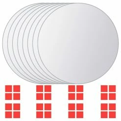 Vida XL International B.V. VidaXL 8x Mirror Tiles Round Glass Wall Mirror Home Decor Bathroom Bedroom 7 Vida XL International B.V. VidaXL 8x Mirror Tiles Round Glass Wall Mirror Home Decor Bathroom Bedroom -home bar shop 9711fa6700b9eb02 7936 w800 h800 b1 p0