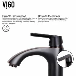 VIGO Crystalline Glass Vessel Sink And Linus Vessel Faucet, Antique Rubbed Bronz -home bar shop 97b16f8d0e9ed9aa 2911 w800 h800 b1 p0