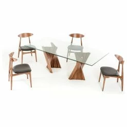 Vig Furniture Inc. Modrest Corbin Modern Walnut And Glass Dining Table -home bar shop 97b1ad200b0473e3 5383 w800 h800 b1 p0