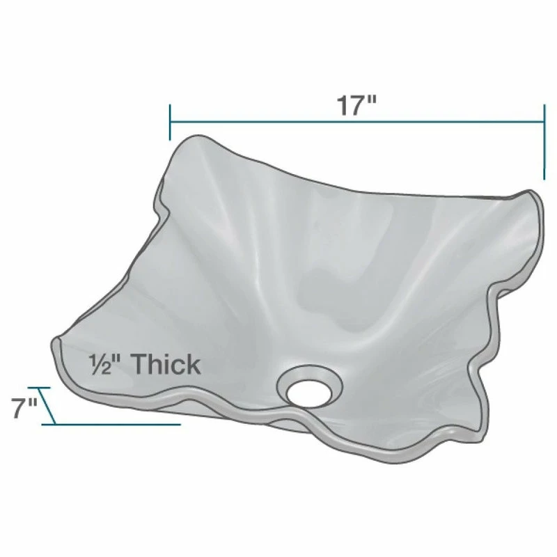 Rene R5-5012 Frosted Glass Vessel Sink, R9-7001 Faucet, Antique Bronze, Chrome, R9-70 5 Rene R5-5012 Frosted Glass Vessel Sink, R9-7001 Faucet, Antique Bronze, Chrome, R9-70 - Image 5