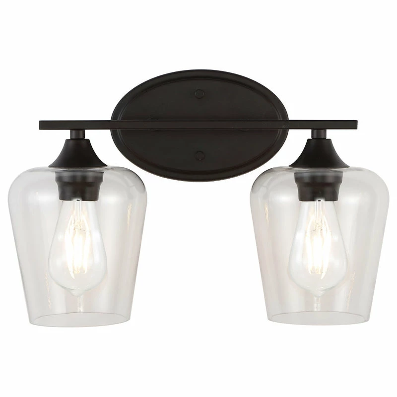 JONATHAN Y Jayne 1-Light Iron/Glass Cottage LED Vanity Light, Oil Bronze, Width: 15.75" 7 JONATHAN Y Jayne 1-Light Iron/Glass Cottage LED Vanity Light, Oil Bronze, Width: 15.75" - Image 7