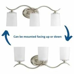 Progress Lighting Inspire 3-Light Bath Light With Etched Glass, Brushed Nickel -home bar shop 9c1134080f342b4c 8661 w800 h800 b1 p0