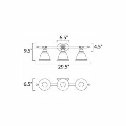 Maxim Lighting International Maxim 7143 Essentials 29"W Bath Light - Satin Nickel / Frosted Glass -home bar shop 9c81af860555349b 0729 w800 h800 b1 p0