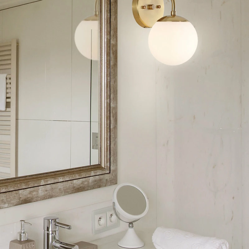 JONATHAN Y Louis Globe Metal/Frosted Glass Modern LED Vanity, 1-Light 5 JONATHAN Y Louis Globe Metal/Frosted Glass Modern LED Vanity, 1-Light - Image 5