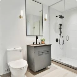 Kira Home Sol 10" Wall Sconce, Frosted Glass Shade, For Bathroom/, (2) -home bar shop 9e51528b03e211b9 8690 w800 h800 b0 p0