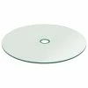 Fab Glass And Mirror Patio Glass Table Top: 42” Round 1/4 Thick Flat Tempered With 2” Hole