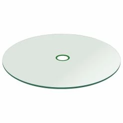 Fab Glass And Mirror Patio Glass Table Top: 42” Round 1/4 Thick Flat Tempered With 2” Hole