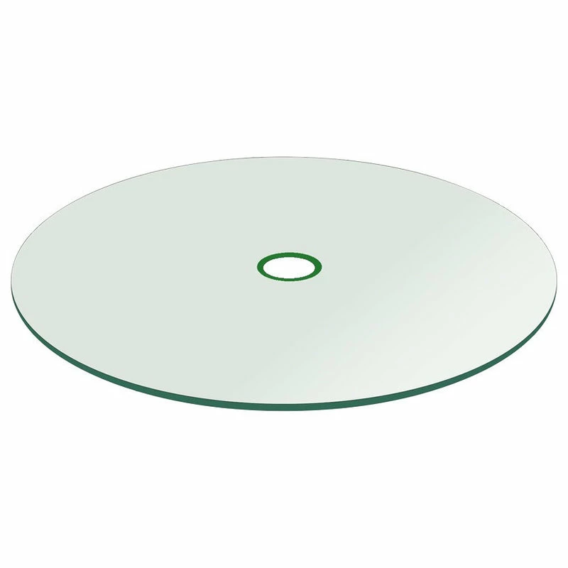 Fab Glass And Mirror Patio Glass Table Top: 42” Round 1/4 Thick Flat Tempered With 2” Hole 1 Fab Glass And Mirror Patio Glass Table Top: 42” Round 1/4 Thick Flat Tempered With 2” Hole