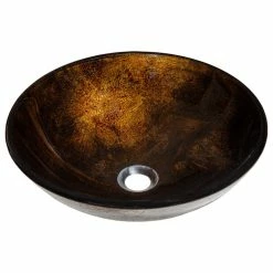 Eden Bath - Vessel Sinks Brown Reflections Glass Vessel Sink -home bar shop 9ed17cb90e5ead9e 5977 w800 h800 b1 p0