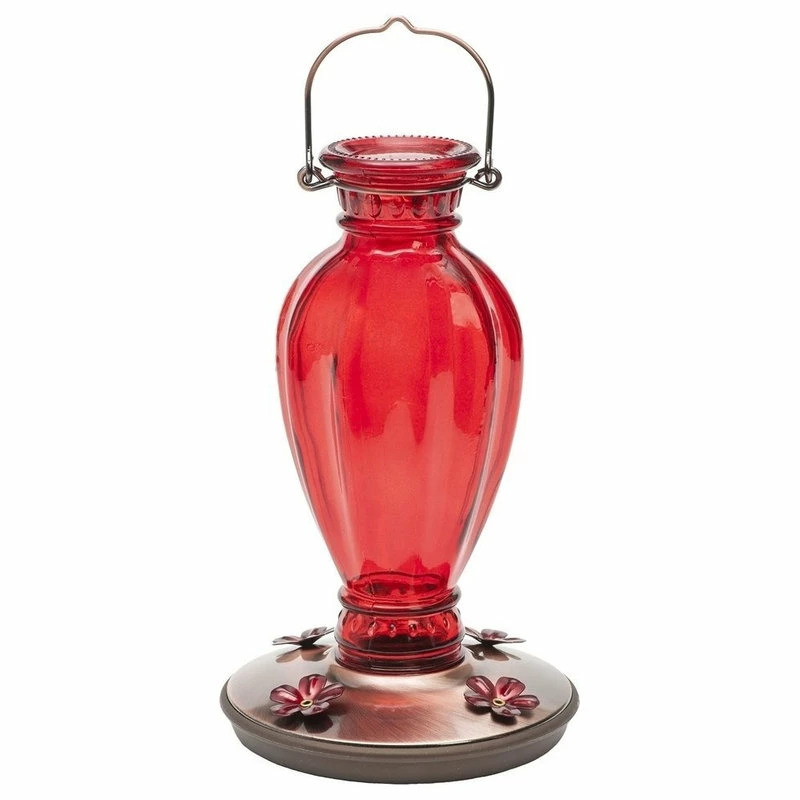 Woodstream Corp. Perky Pet Daisy Vase Vintage Glass Humming Bird Feeder, Red 1 Woodstream Corp. Perky Pet Daisy Vase Vintage Glass Humming Bird Feeder, Red
