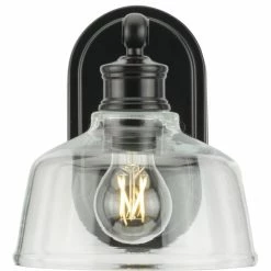 Progress Lighting Singleton 1-Light 7.62" Matte Black Farmhouse Vanity Light, Clear Glass Shade 17 Progress Lighting Singleton 1-Light 7.62" Matte Black Farmhouse Vanity Light, Clear Glass Shade -home bar shop 9ff1533302bb220b 1111 w800 h800 b1 p0