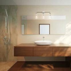 Globe Electric 3-Light Chrome Vanity Light Glass Shade -home bar shop a05120a800b6a5f1 2086 w800 h800 b0 p0