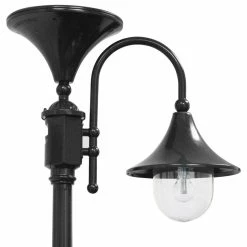 Gama Solar Everest 102" 11 LED Solar Post Lamp With GS S Black Clear Glass