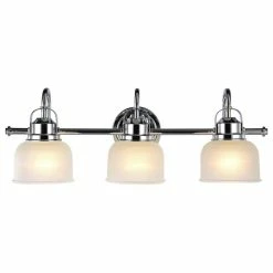 CHLOE Lighting, Inc. Ironclad 3-Light Chrome Vanity Fixture White Frosted Prismatic Glass -home bar shop a331a866074612b1 5538 w800 h800 b1 p0