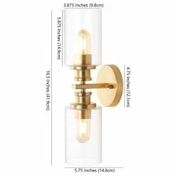 JONATHAN Y Jules Edison 16.5" 2-Light Seeded Glass LED Vanity, Brass Gold 19 JONATHAN Y Jules Edison 16.5" 2-Light Seeded Glass LED Vanity, Brass Gold -home bar shop a341444d014cadbc 9290 w800 h800 b1 p0