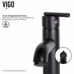 VIGO Russet Glass Vessel Sink And Seville Faucet Set, Matte Black Finish 31 VIGO Russet Glass Vessel Sink And Seville Faucet Set, Matte Black Finish -home bar shop a5e1350a0e9ed9dc 2984 w800 h800 b1 p0