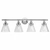 Globe Electric Parker 4-Light Chrome Vanity Light With Clear Glass Shades