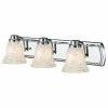 Destination Lighting 3-Light Mosaic Glass Bath Wall Light In Chrome