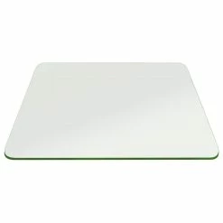 Fab Glass And Mirrors 24 Inch Square Glass 1/2 Thick Flat Polished Tempered Radius Corners