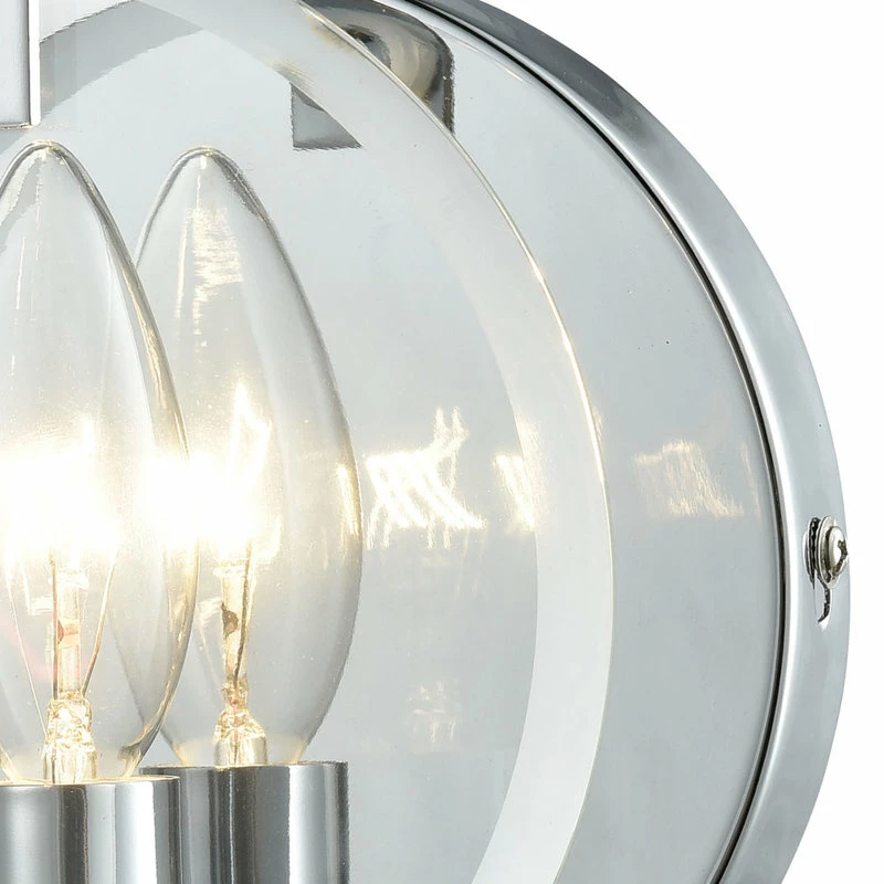 Elk Home Clasped Glass 1 Vanity Polished Chrome 4 Elk Home Clasped Glass 1 Vanity Polished Chrome - Image 4