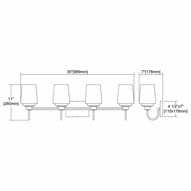 Elk Home Bakersfield 4-Light Vanity Light, Light Wood With Clear Glass 6 Elk Home Bakersfield 4-Light Vanity Light, Light Wood With Clear Glass - Image 6