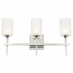 Woodbridge Lighting Inc. Chelsea 3-Light Bath, Sand Blasted Cylinder Glass, Halogen G9