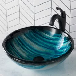 Kraus USA, Inc. Nature Series 17" Round Blue Glass Vessel 19mm Bathroom Sink 12 Kraus USA, Inc. Nature Series 17" Round Blue Glass Vessel 19mm Bathroom Sink -home bar shop a7b12f6900e5e720 3088 w800 h800 b0 p0