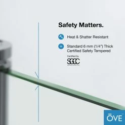 Ove Decors Breeze 32 Shower Kit, Clear Glass Walls And Base, Black -home bar shop a871d3f70239f5c7 6934 w800 h800 b0 p0