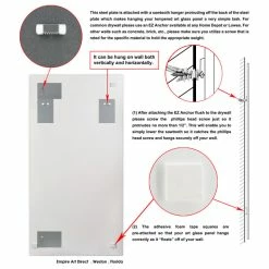 Empire Art Direct "Ephemeral" Beveled Mirror On Printed Abstarct Tempered Art Glass, 54"x28" -home bar shop a8f1163501e7b779 9054 w800 h800 b1 p0