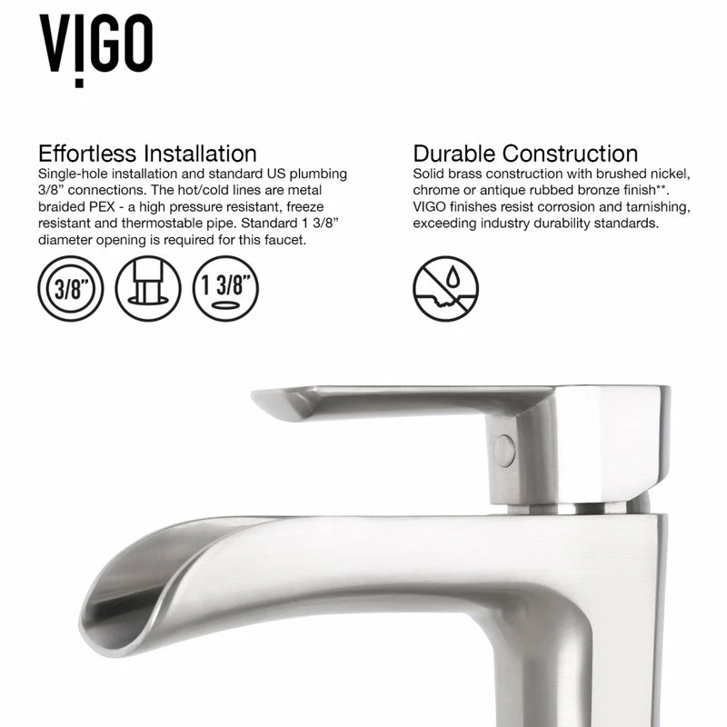 VIGO Titanium Glass Vessel Bathroom Sink And Niko Faucet Set 15 VIGO Titanium Glass Vessel Bathroom Sink And Niko Faucet Set - Image 15