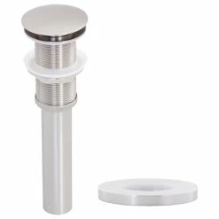 Novatto Distorto Glass Vessel Sink And Drain, Brushed Nickel -home bar shop a961565709aef5c2 7228 w800 h800 b1 p0