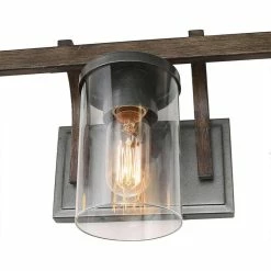 LNC Lighting LNC 3-Light Farmhouse Garyish Brown Cylinder Glass Bathroom Vanity Light -home bar shop aa41fde4032309a7 3142 w800 h800 b1 p0