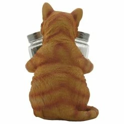 DWK Corp. Timmy Tabby Cat Glass Salt And Pepper Shaker, 3-Piece Set -home bar shop aab1895d082c23a2 7725 w800 h800 b1 p0