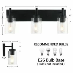 Lcaoful 3-Light Bathroom Vanity Light With Bubble Glass Shade -home bar shop ab4102df01e63718 9952 w800 h800 b1 p0