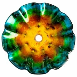 Eden Bath - Vessel Sinks Wave Rim Multi Color Glass Vessel Sink -home bar shop ac11af930048f1e0 3511 w800 h800 b1 p0