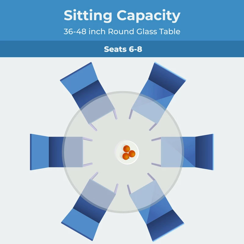 Fab Glass And Mirror Patio Glass Table Top: 42” Round 1/4 Thick Flat Tempered With 2” Hole 5 Fab Glass And Mirror Patio Glass Table Top: 42” Round 1/4 Thick Flat Tempered With 2” Hole - Image 5