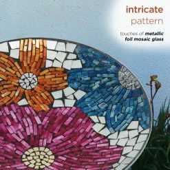 Alpine Corporation 18" Floral Metallic Mosaic Glass Birdbath With Metal Stand 19 Alpine Corporation 18" Floral Metallic Mosaic Glass Birdbath With Metal Stand -home bar shop ada1feef013fc635 3610 w800 h800 b0 p0