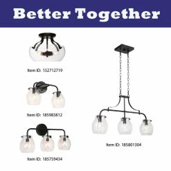 LNC Lighting LNC Modern 2-Light Black Bathroom Vanity Light With Globe Glass Shade -home bar shop ae51225f033505d4 9858 w800 h800 b0 p0