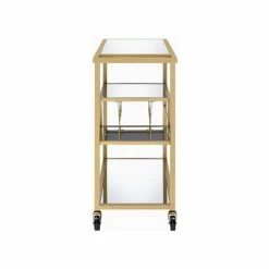 ACME Furniture Adamsen Glass Top Serving Cart In Gold -home bar shop aed174050c1aaf28 4640 w800 h800 b1 p0