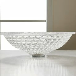 Vinnova Glass Circular Vessel Bathroom Sink Without Faucet, Crystalline Clear -home bar shop af01e36601c58461 1432 w800 h800 b0 p0
